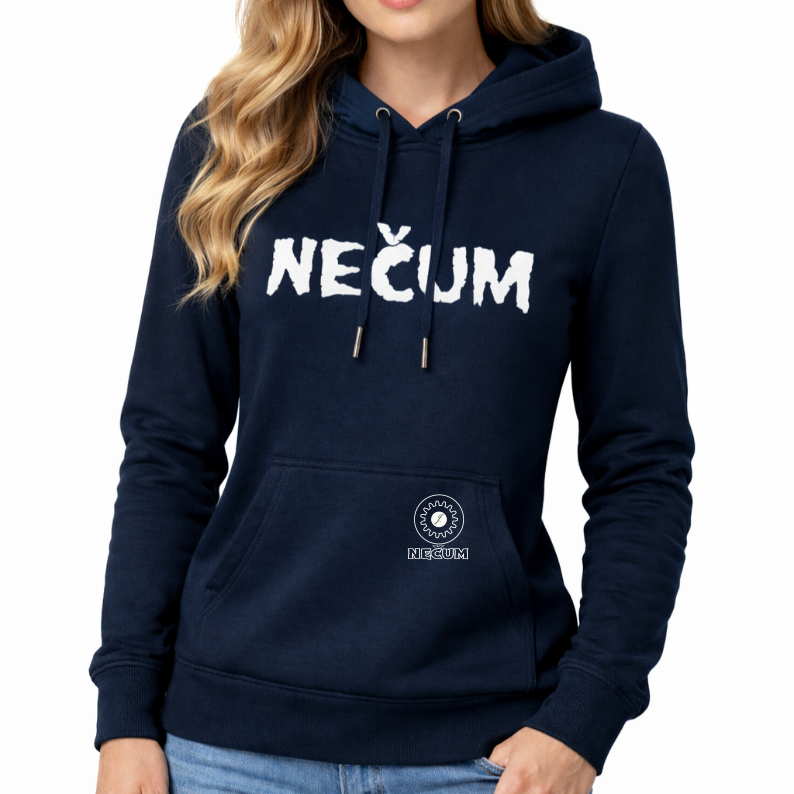 Dámská tmavě modrá mikina s potiskem NEČUM