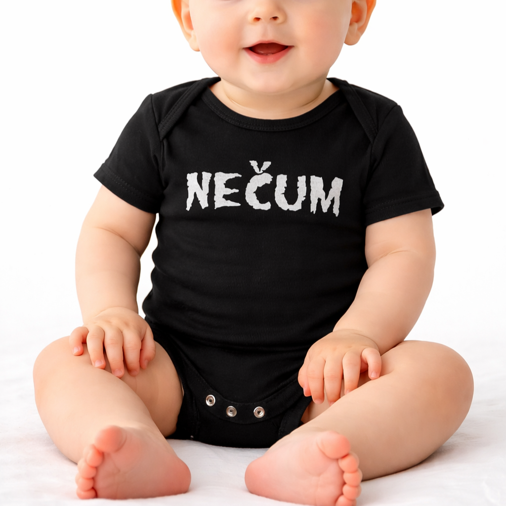 Dětské černé body s potiskem NEČUM